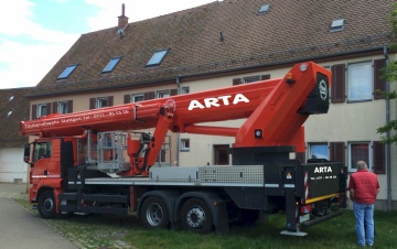 ARTA Taubenabwehr Stuttgart Hubarbeitsbühne